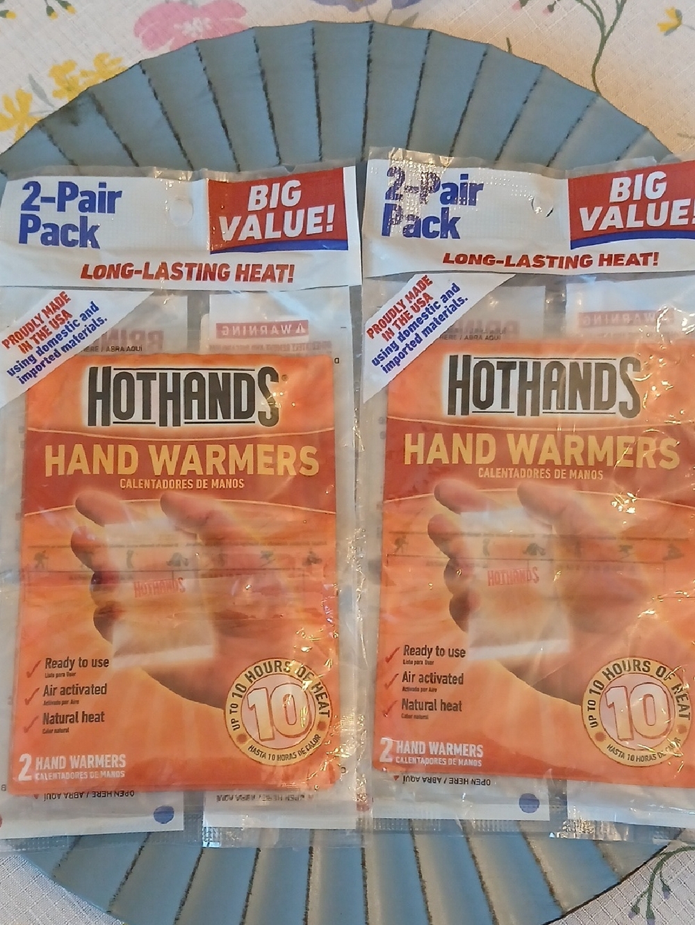 Orange Hand Warmers - 2 Pair Pack